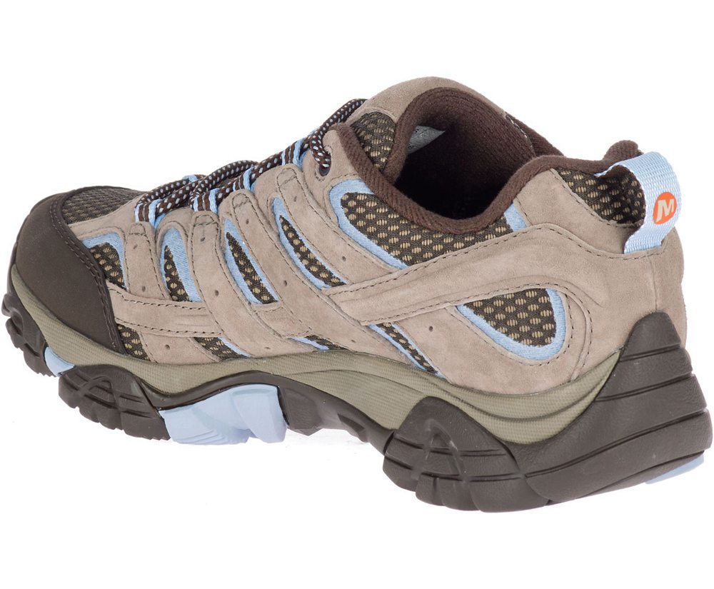 Buty Trekkingowe Merrell Damskie Szare - Moab 2 Waterproof - 670238-AUF